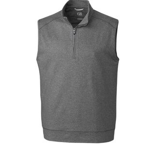 Cutter & Buck Shoreline Half-Zip Vest, Charcoal Heather